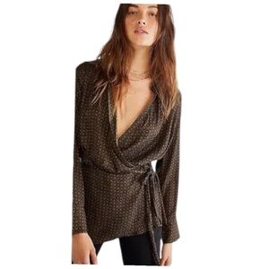 Free People Arlo Wrap Blouse